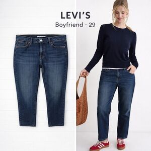 Levi’s Mid-Rise Boyfriend Jeans Size 29 Med Wash Ankle Denim